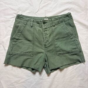 GAP Women's Utility Shorts 3.5” High Rise Olive Green 100% Cotton Size 8